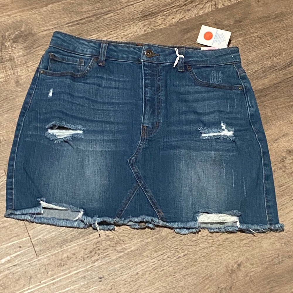 Ripped Jean skirt